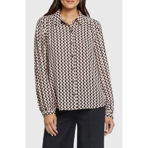🥳SOLD🥳 💕NYDJ💕 Modern Blouse ~ Corinth Peaks Medium M NWT - Picture 1 of 13